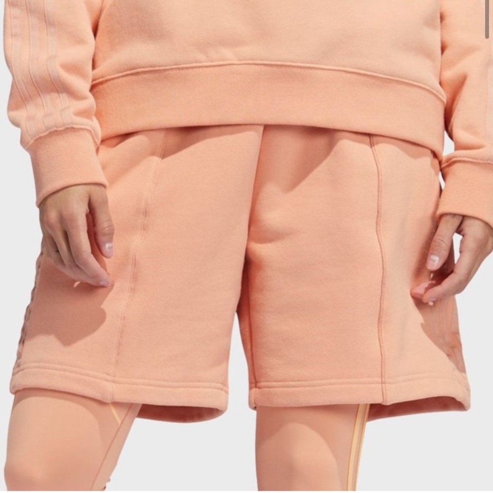 Adidas X Ivy Park Beyonce Shorts S French Terry Blush Peach Unisex Sweat Shorts